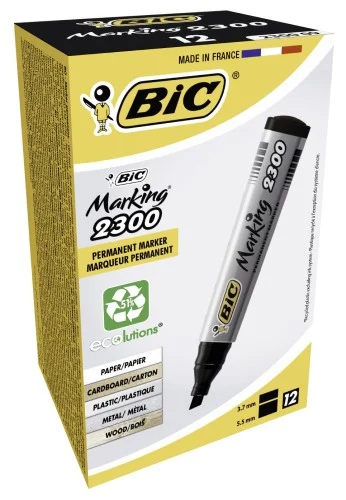 BIC MARKER PERMANENT 2300 NEGRU(12B)(VARF TESIT)*32CUT