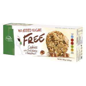 BISC.FREE COOKIES 135GR CHOCO&HAZELNUT(12B)