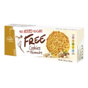 BISC.FREE COOKIES 135GR PEANUTS(12B)