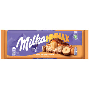 MILKA CIOC 300g ALUNE INTREGI SI CARAMEL (12B)