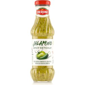 DERONI KETCHUP 320GR TOMATE VERZI SI JALAPENO(6B)
