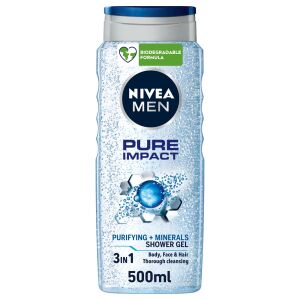 NIVEA GEL DE DUS 500ML MEN PURE IMPACT(12B)