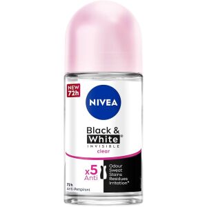 NIVEA ROLLON WOM. 50ML INVISIBLE B&W CLEAR(6B) 5SET