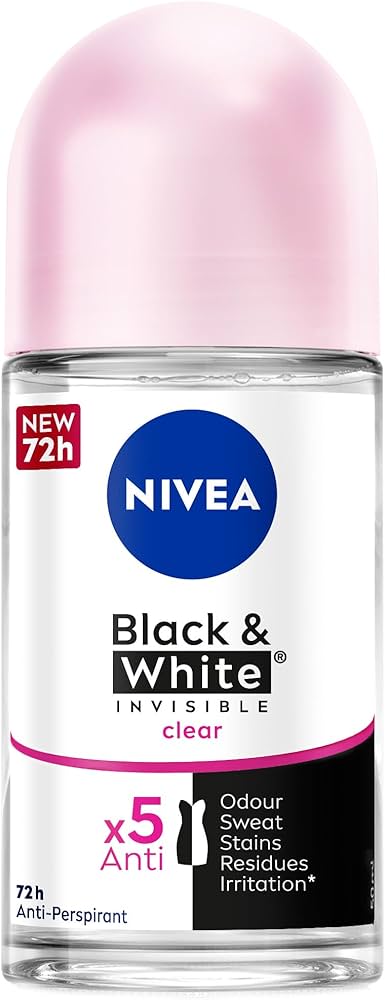 NIVEA ROLLON WOM. 50ML INVISIBLE B&W CLEAR(6B) 5SET