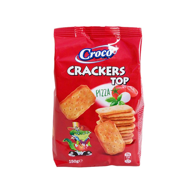 CROCO.CRACKERS TOP 150GR PIZZA(12B)