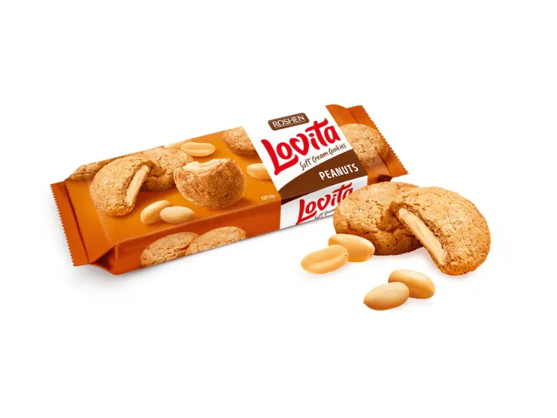 ROSH.BISC.LOVITA 127GR SOFT CR.COOKIES PEANUT(18B)