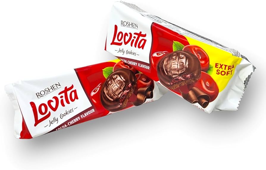 ROSH.BISC.LOVITA 135GR COCOA CHERRY JELLY(21B)