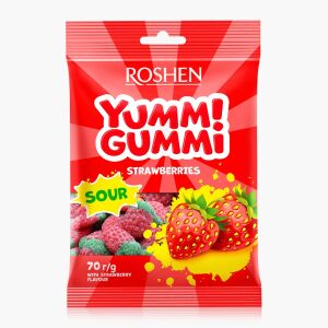 ROSH.YUMMI GUMMI 70GR SOUR STRAWBERRIES(22B)