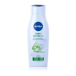 NIVEA SAMPON WOM 400ML 2IN1 EXP GLANZ SERUM (12B)