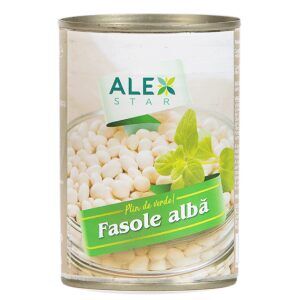 ALEX-STAR FASOLE ALBA BOABE CUTIE CU CHEITA 400GR(12B)
