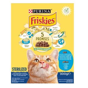 PET.FRISKIES CAT 300GR STERILE SOMON&LEGUME(10B)