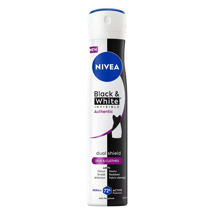 NIVEA DEO WOM 200ML INVISIBILE B&W AUTHENTIC(12B)