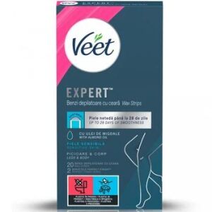 VEET  BENZI DEPILATOARE CORP ULEI MIGDALE SENS SKIN(12B)6SET