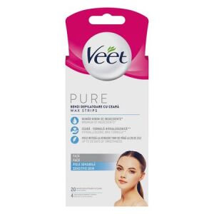 VEET  BENZI DEPILATOARE FATA SENSITIVE SKIN(20B)12SET