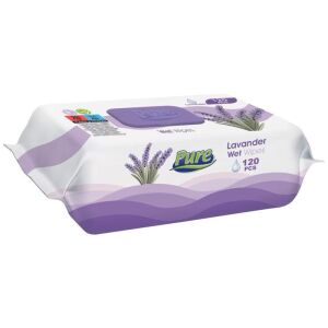 SERV UMEDE PURE  120PCS LAVENDER  CU CAPAC(24B)