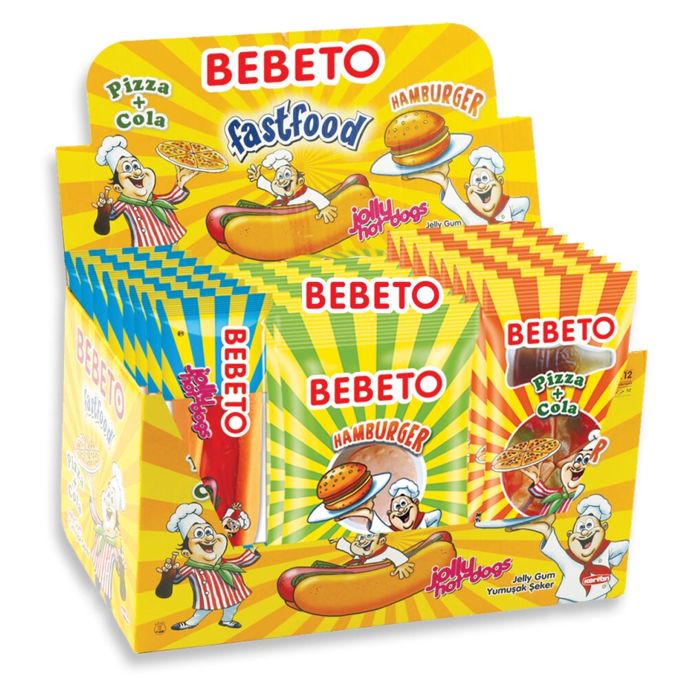 BEBETO JELEU MIX FAST FOOD 30GR(24B)8CUT